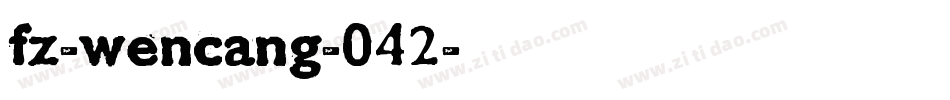fz-wencang-042字体转换