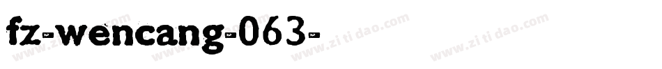 fz-wencang-063字体转换