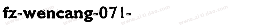 fz-wencang-071字体转换