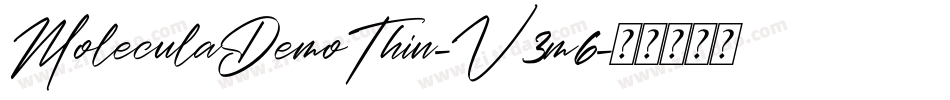 MoleculaDemoThin-V3m6字体转换