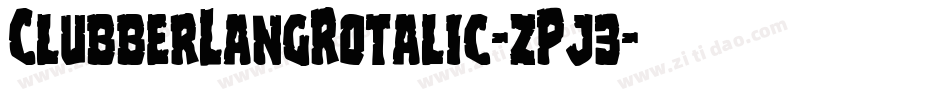ClubberLangRotalic-zPj3字体转换