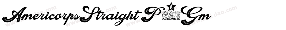 AmericorpsStraight-P0Gm字体转换