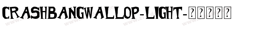 CrashBangWallop-Light字体转换