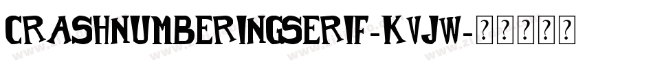 Crashnumberingserif-KVjW字体转换