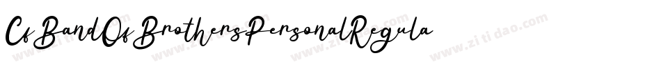 CfBandOfBrothersPersonalRegular-X3qY2字体转换