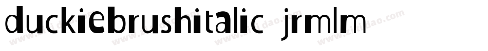 DuckieBrushItalic-JRmLM字体转换