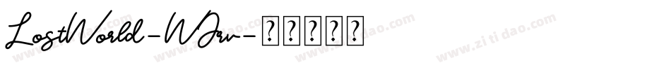 LostWorld-WJrv字体转换