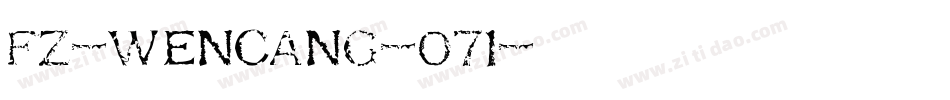 fz-wencang-071字体转换
