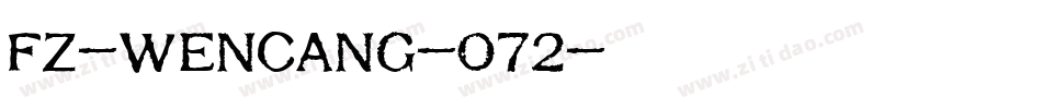 fz-wencang-072字体转换