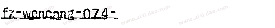 fz-wencang-074字体转换