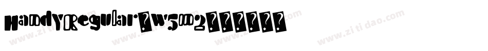 HandyRegular-w5m2字体转换