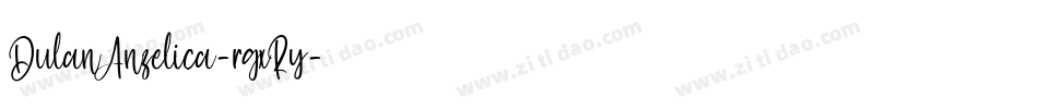 DulanAnzelica-rgxRy字体转换