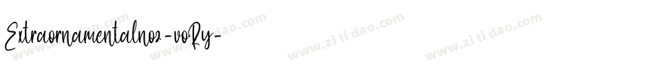 Extraornamentalno2-voRy字体转换