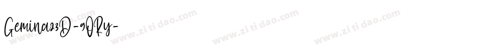 Gemina23D-9ORy字体转换