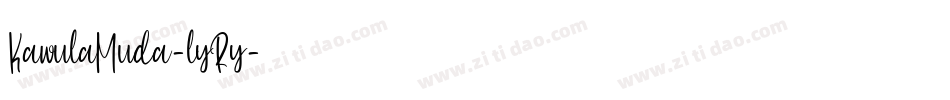 KawulaMuda-lyRy字体转换