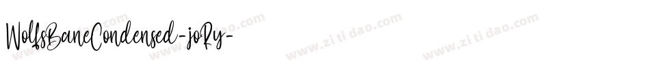 WolfsBaneCondensed-joRy字体转换