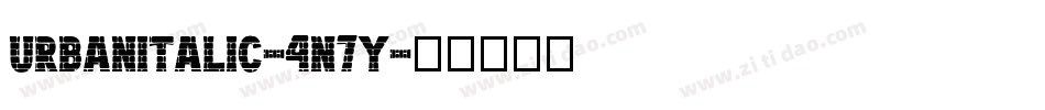 UrbanItalic-4n7Y字体转换