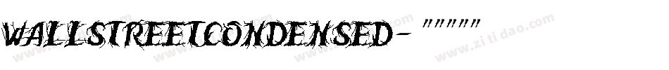 WallStreetCondensed字体转换