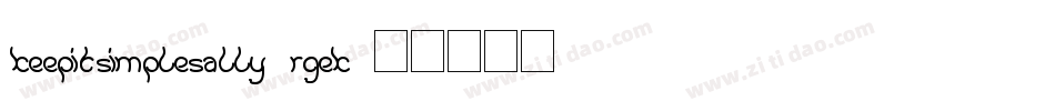 KeepItSimpleSally-rGeK字体转换
