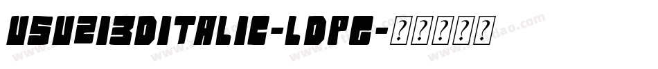 Usuzi3DItalic-LdPg字体转换