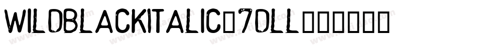 WildBlackItalic-7dLl字体转换