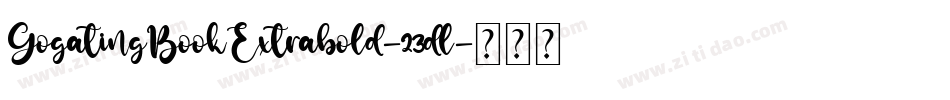 GogatingBookExtrabold-23dl字体转换