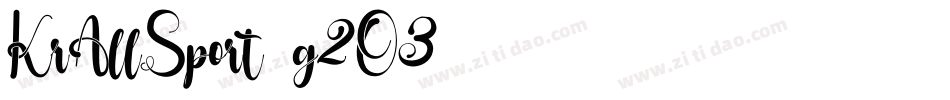 KrAllSport-g2O3字体转换