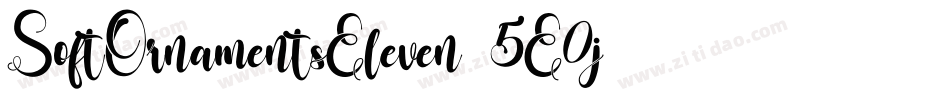 SoftOrnamentsEleven-5E0j字体转换