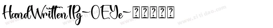 HandWritten1Pg-OEYe字体转换