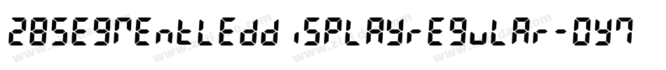 28SegmentLedDisplayregular-qyMV字体转换