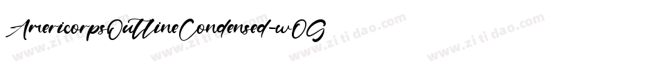 AmericorpsOutlineCondensed-w0GZ字体转换