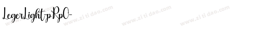 LegerLight-pRpO字体转换