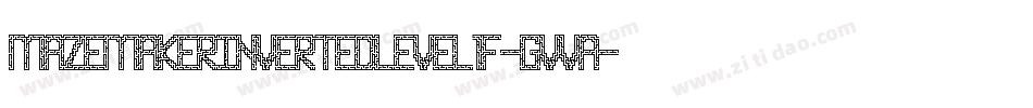 MazeMakerInvertedLevel1F-GvvA字体转换