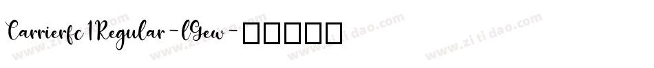 Carrierfc1Regular-lGew字体转换