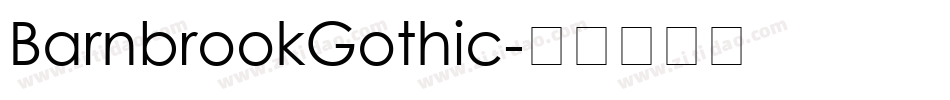 BarnbrookGothic字体转换