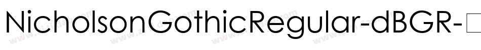NicholsonGothicRegular-dBGR字体转换
