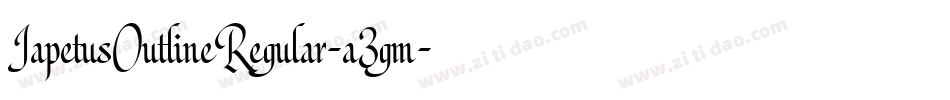 IapetusOutlineRegular-a3gm字体转换