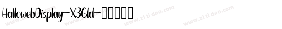 HallowebDisplay-X3Gld字体转换