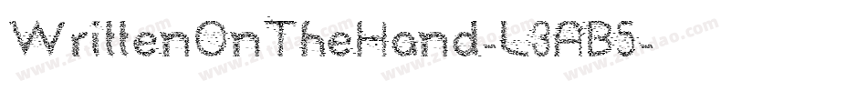 WrittenOnTheHand-L3AB5字体转换