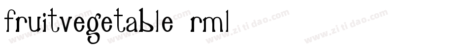 FruitVegetable-rml8字体转换