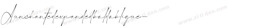 Aunchantedexpandedboldoblique-B00d字体转换