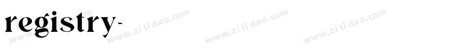 registry字体转换