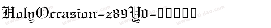 HolyOccasion-z89Y0字体转换
