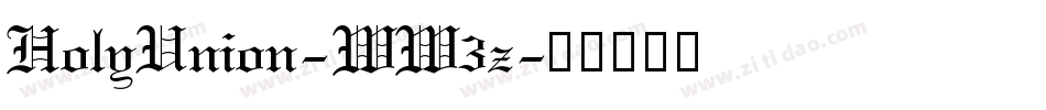 HolyUnion-WW3z字体转换