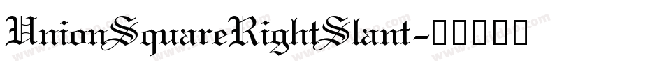 UnionSquareRightSlant字体转换