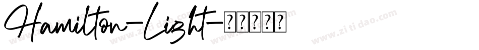 Hamilton-Light字体转换