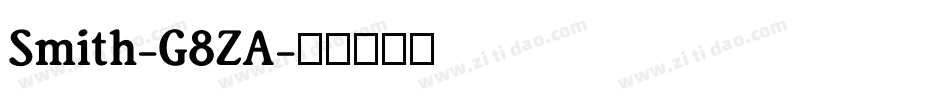 Smith-G8ZA字体转换
