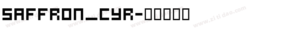 Saffron_Cyr字体转换