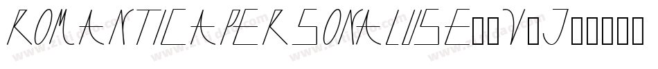 RomanticaPersonalUse-8V2J字体转换
