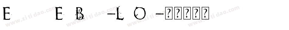 ElgethyEstBold-L8O3字体转换